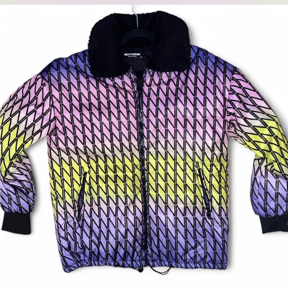 NOCTURNE lightweight puffer, size eu36.🩷💜💛🖤NWOT